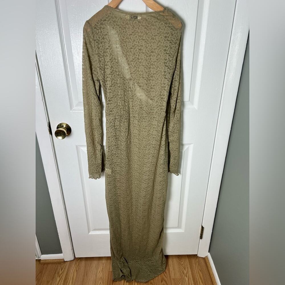 House of CB Giovanna Stone Floral Lace Long Sleeve Maxi Dress M - Picture 8 of 13